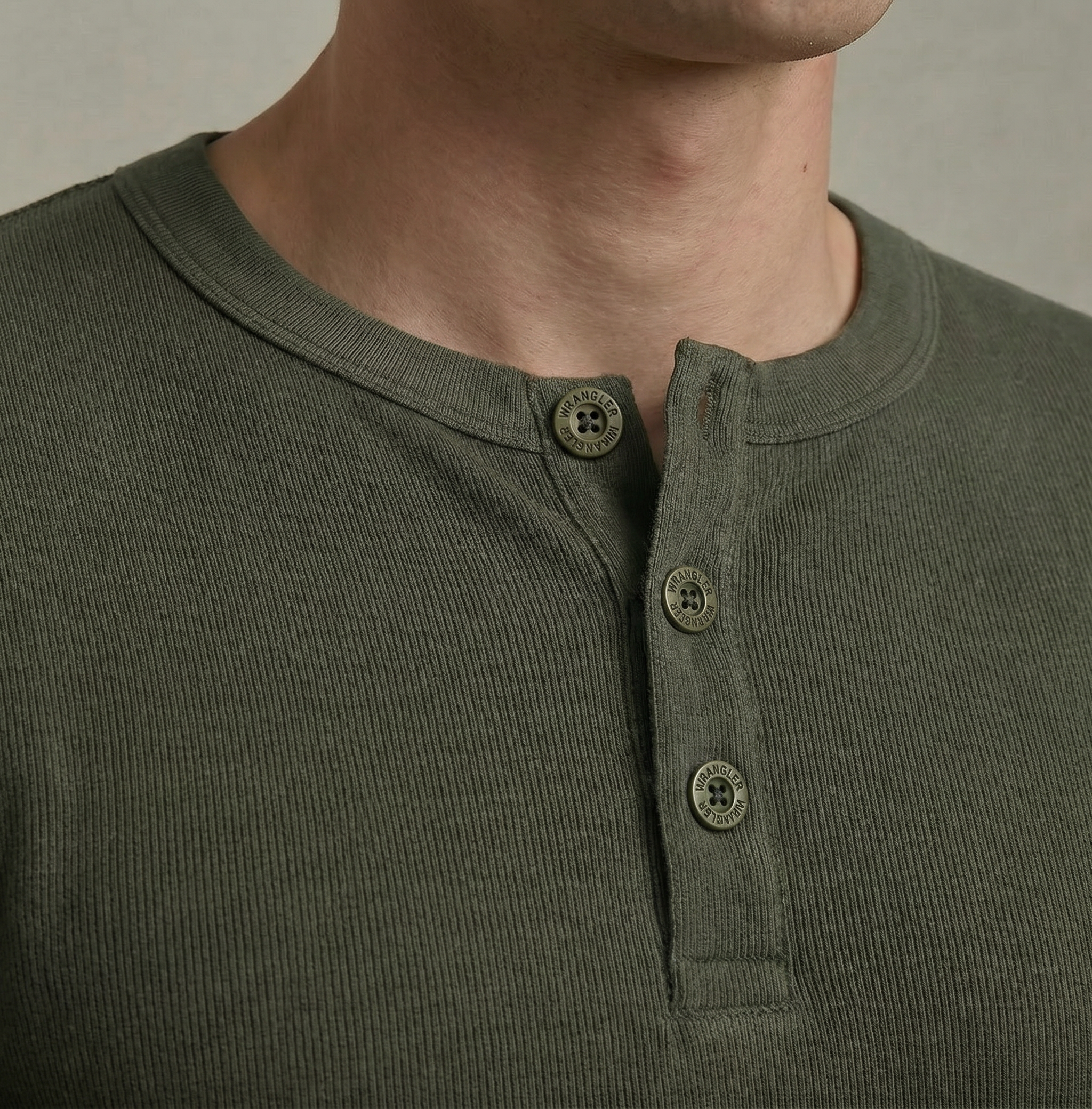 Olive Henley T-Shirt
