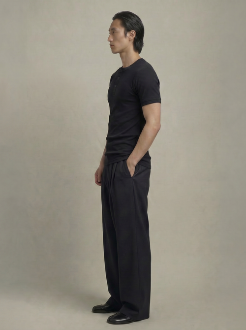 Black Henley T-shirt