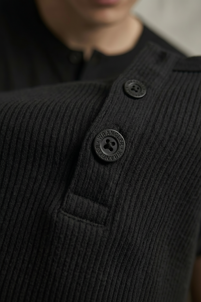 Black Henley T-shirt
