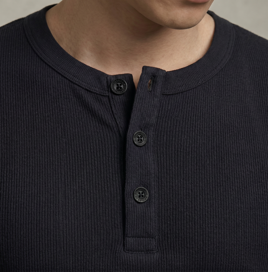 Black Henley T-shirt