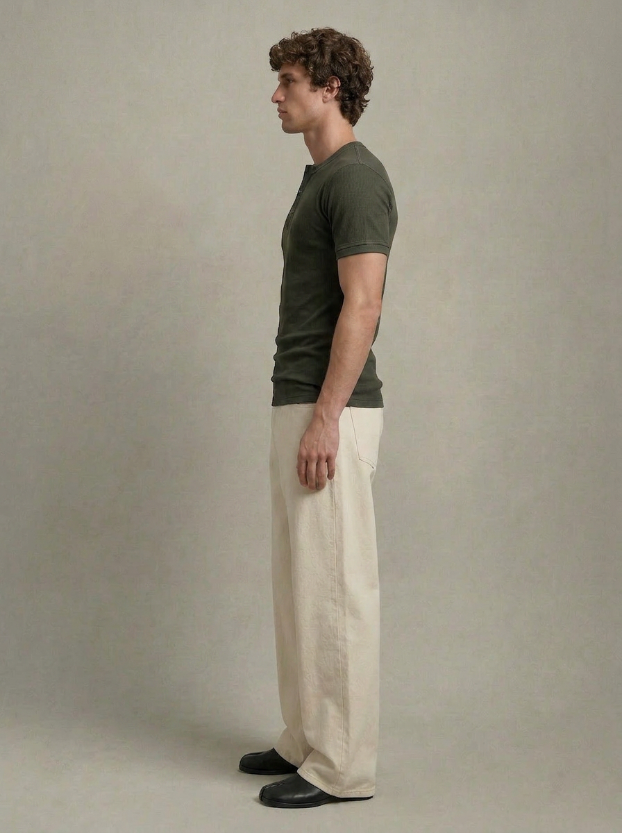 Olive Henley T-Shirt